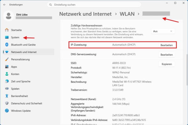 DHCP-Server und automatische IP-Zuweisung in Windows 11 DHCP-Server unter Windows 11 mit automatischer IP-Zuweisung prüfen
