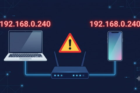 Illustration zu doppelten IP-Adressen im Heimnetzwerk und zur Behebung von IP-Konflikten