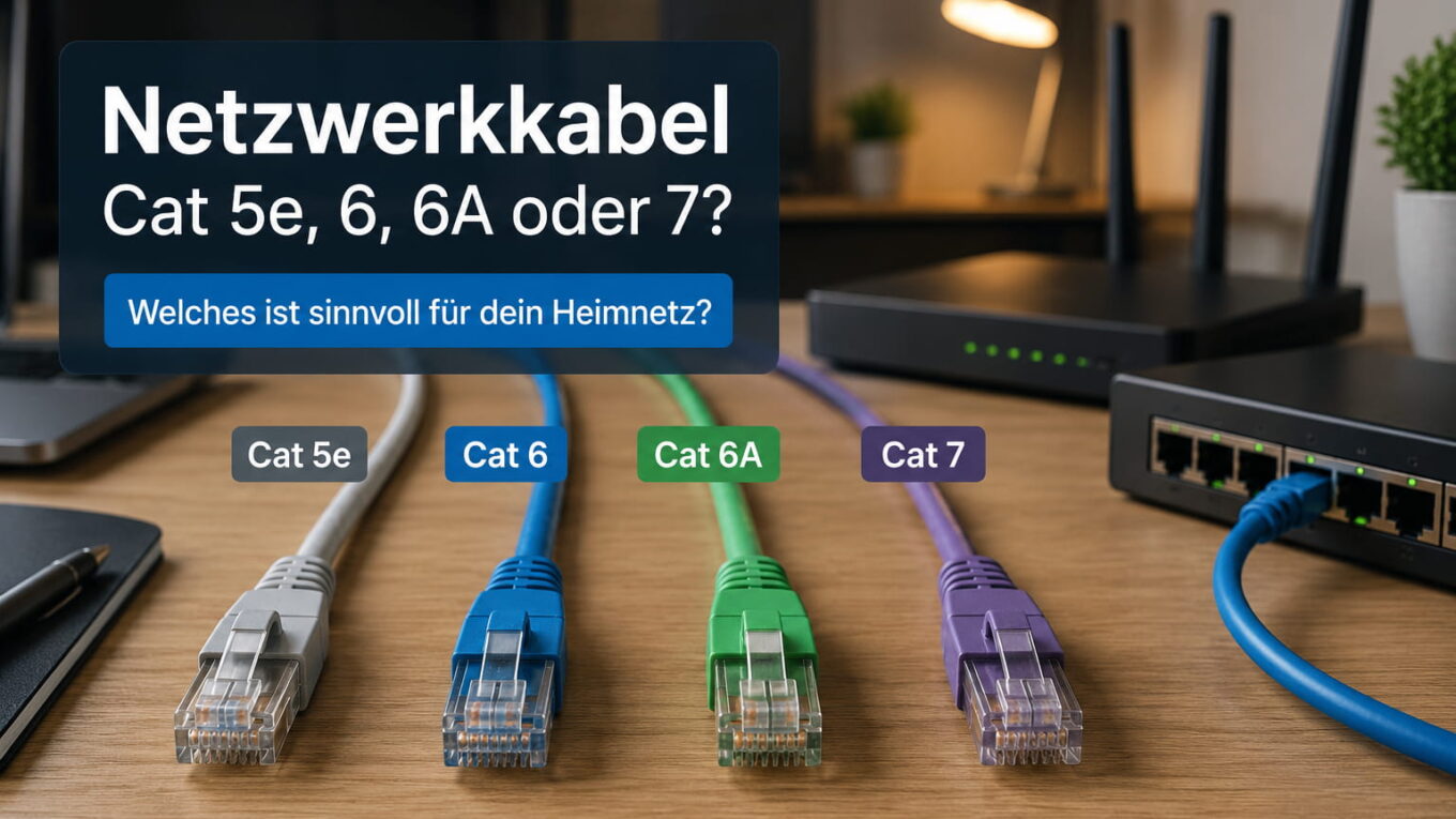 Netzwerkkabel im Vergleich: Cat 5e, Cat 6, Cat 6A und Cat 7 für das Heimnetz
