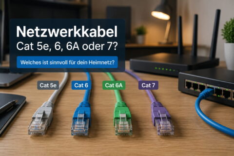 Netzwerkkabel im Vergleich: Cat 5e, Cat 6, Cat 6A und Cat 7 für das Heimnetz