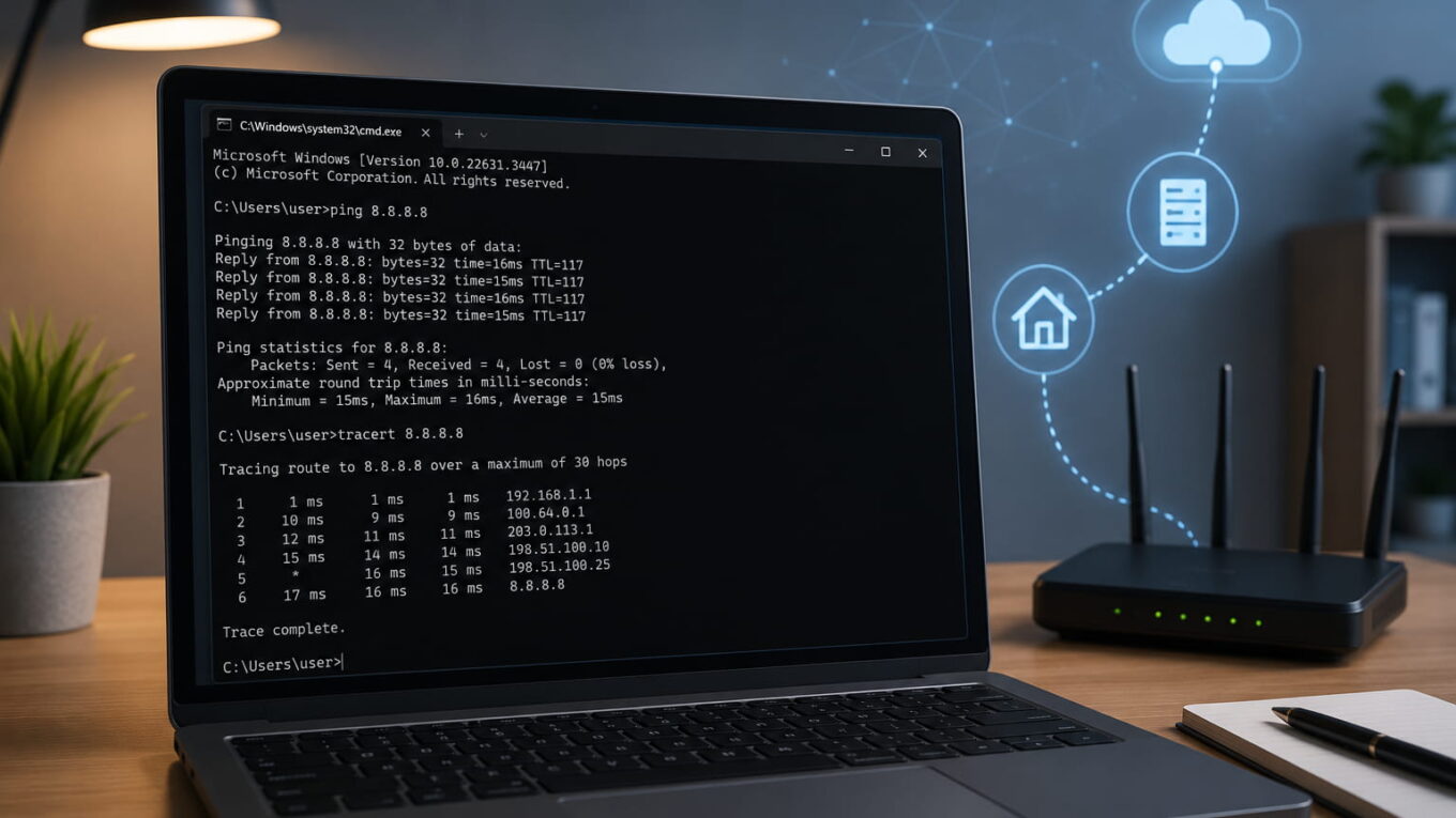 Ping und Tracert zur Netzwerkdiagnose unter Windows
