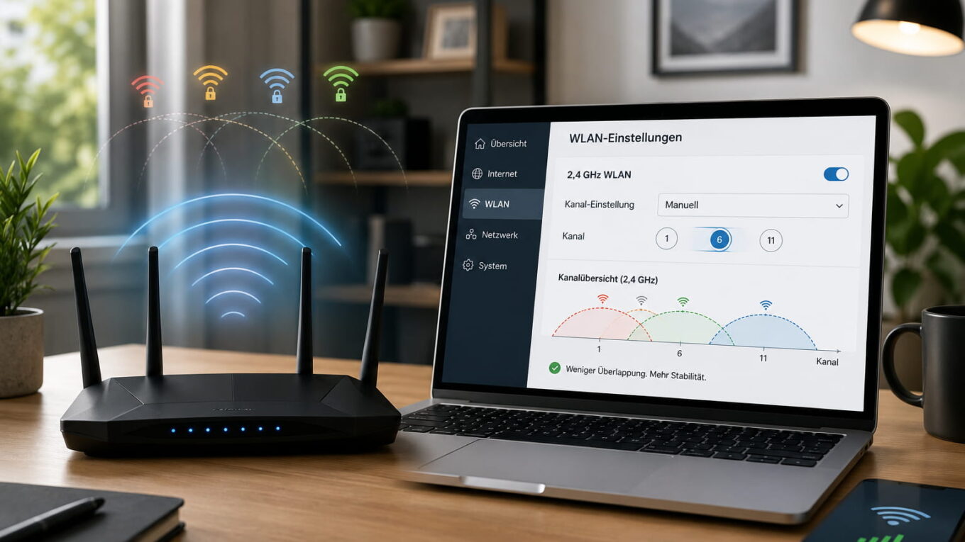 WLAN-Kanal im Router manuell ändern für eine stabilere WLAN-Verbindung