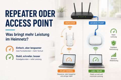 Repeater oder Access Point im Leistungsvergleich für das Heimnetz