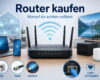 Router kaufen: WLAN-Router mit wichtigen Anschlüssen und Heimnetzwerk-Geräten