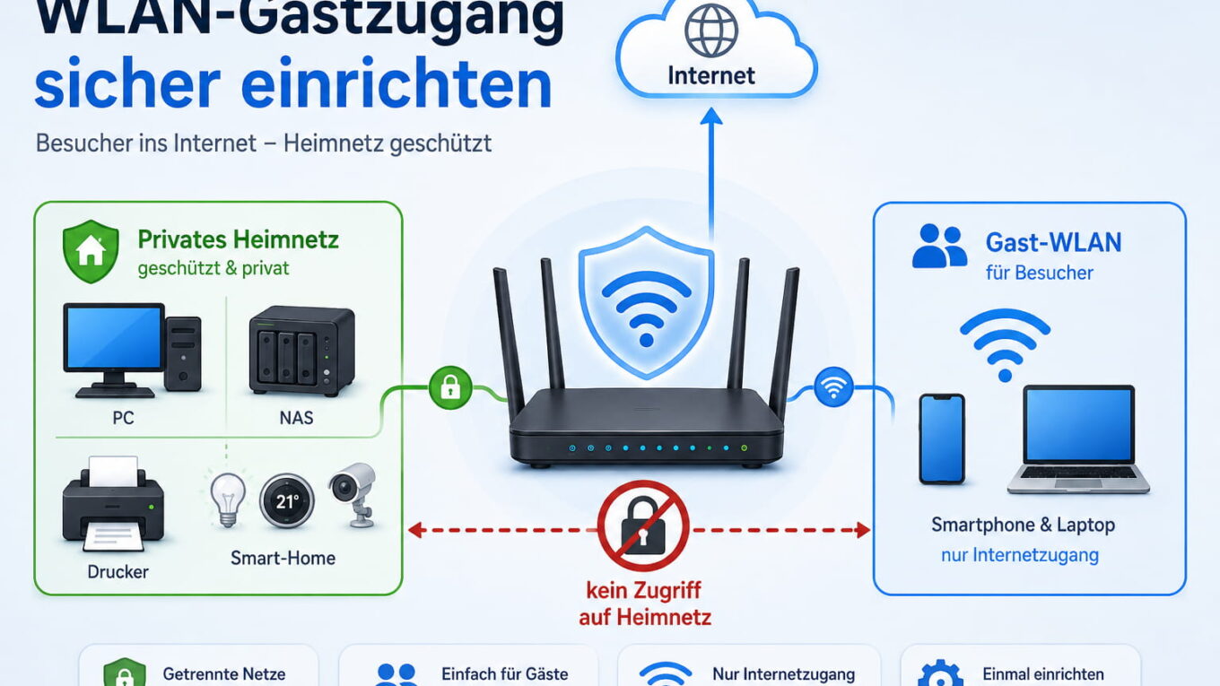WLAN-Gastzugang sicher einrichten und Heimnetz für Besucher schützen