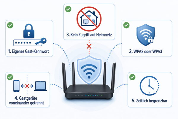 Sichere Einstellungen für den WLAN-Gastzugang