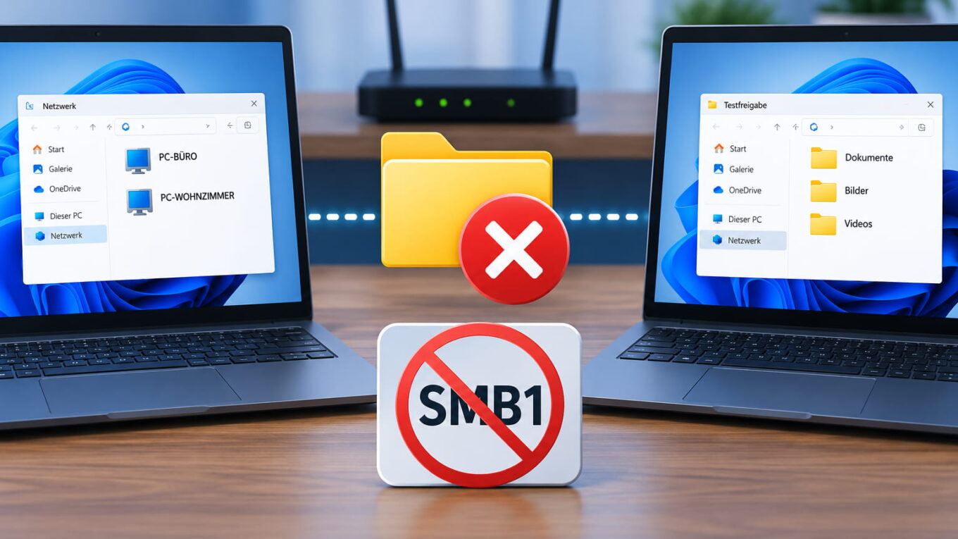 Windows-Dateifreigabe funktioniert nicht – Fehler zwischen zwei PCs ohne SMB1 lösen