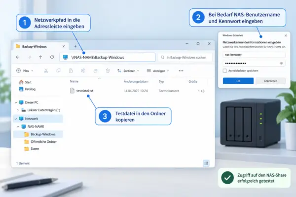 NAS-Freigabe unter Windows 11 testen NAS-Freigabe unter Windows 11 testen