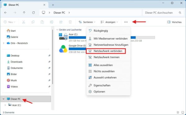 NAS im Heimnetz einrichten: Netzlaufwerk unter Windows 11 verbinden