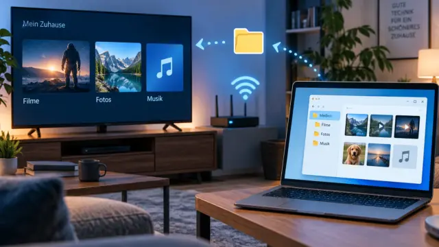 Smart-TV auf PC zugreifen und Filme, Fotos und Musik über das Heimnetzwerk abspielen