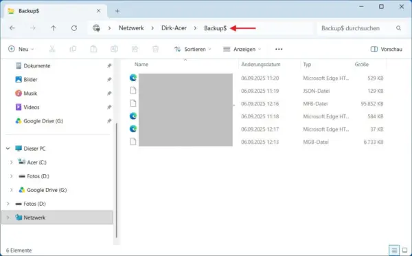 Auf eine versteckte Freigabe in Windows zugreifen Zugriff auf die versteckte Freigabe Backup$ unter Windows