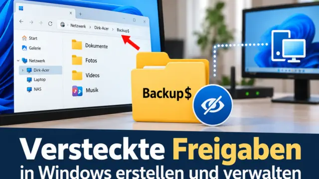 Versteckte Freigaben in Windows erstellen und verwalten