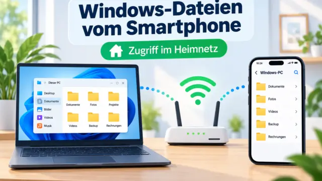Windows Dateien vom Smartphone im Heimnetz öffnen
