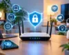 Heimnetzwerk absichern mit geschütztem WLAN-Router und verbundenen Geräten